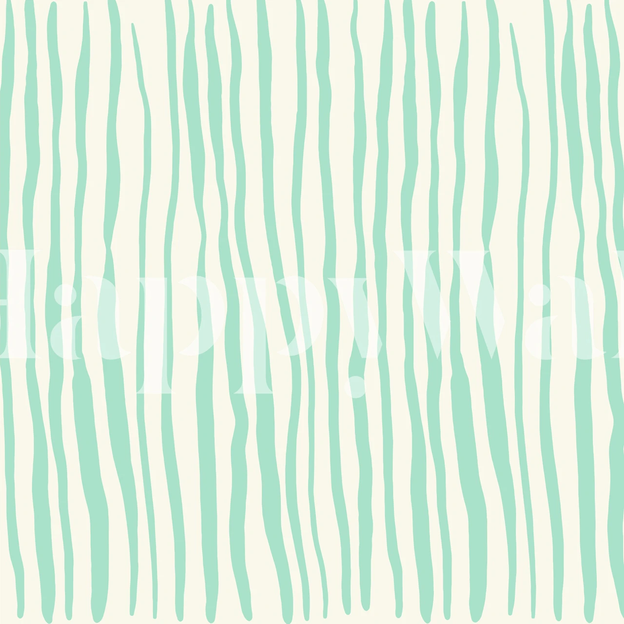 Pastel aqua and cream linear pattern wallpaper
