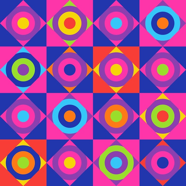 GEOMETRIC CIRCLE TILES Grid - Disco Revival
