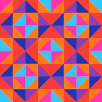 GEOMETRIC SQUARE TILES Grid - Disco Revival tapeta