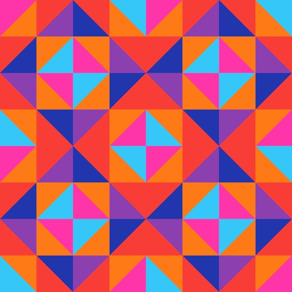 GEOMETRIC SQUARE TILES Grid - Disco Revival