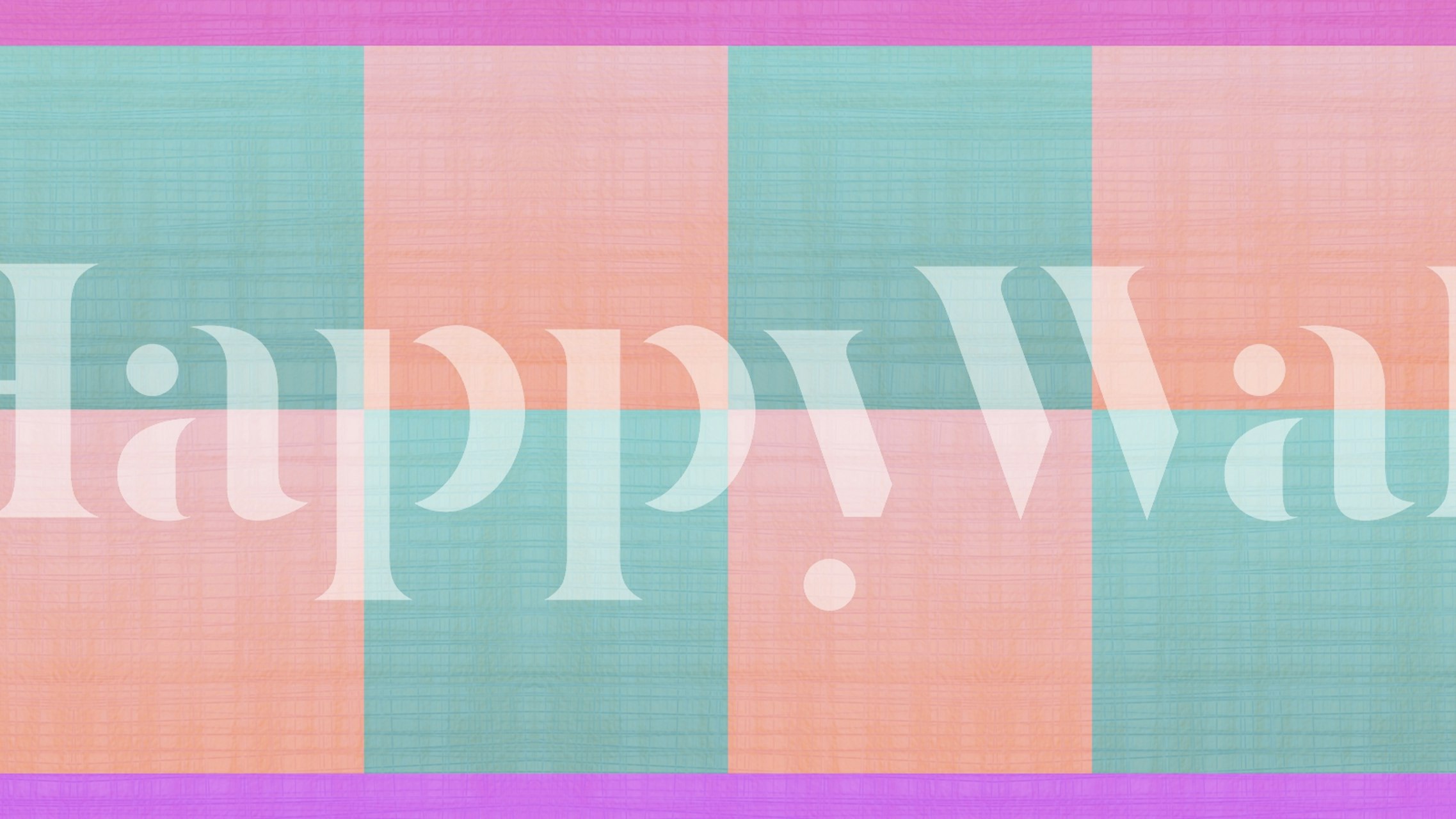 Pastel colored geometric checkerboard pattern wallpaper in pink, aqua, orange