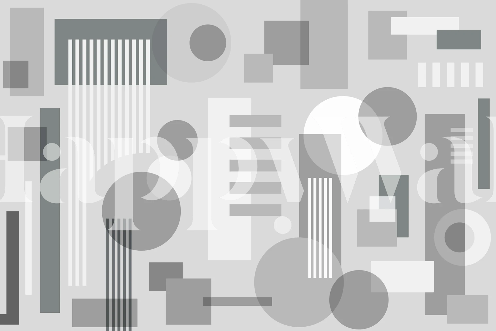 Geometric Bauhaus-tapet i et moderne rum