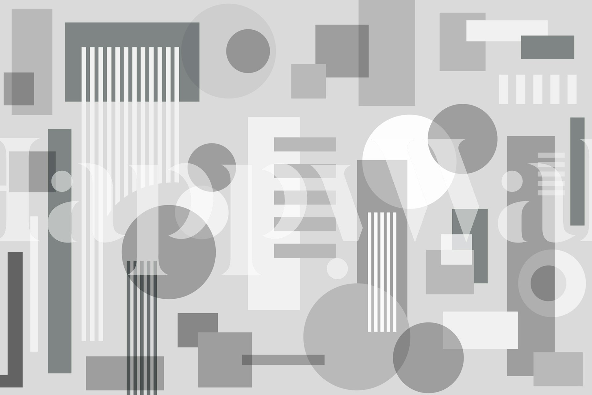 Geometric Bauhaus-tapetti modernissa huoneessa