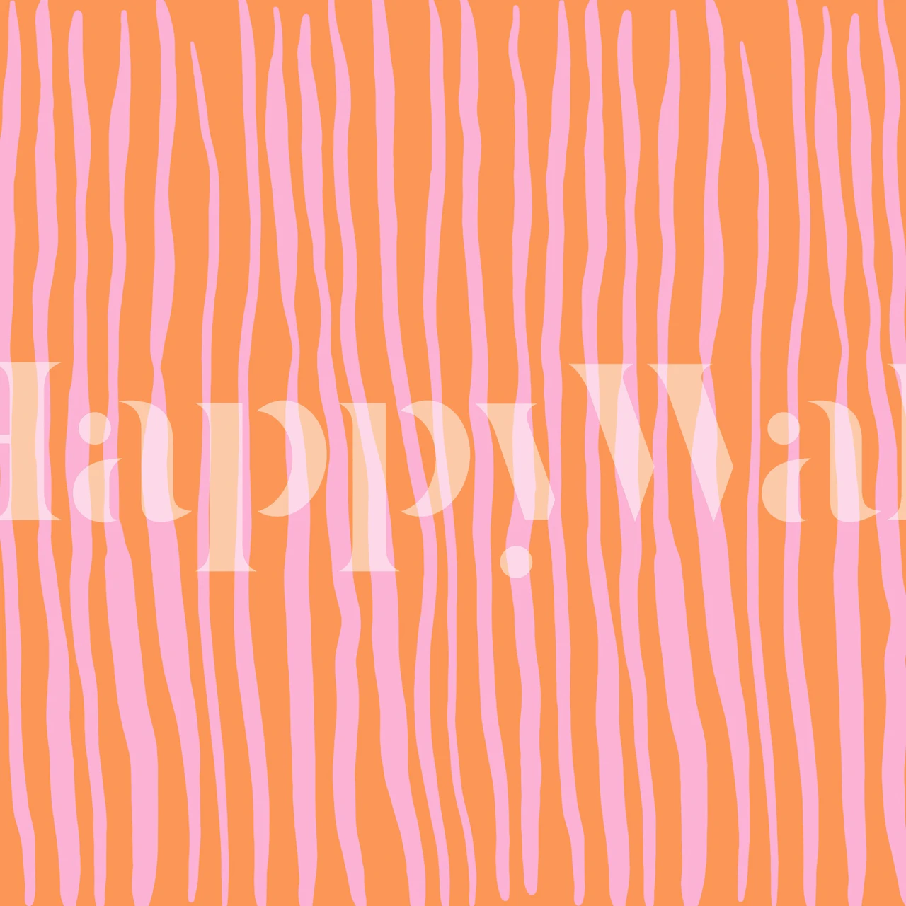 Pastel pink and orange vertical lines wallpaper