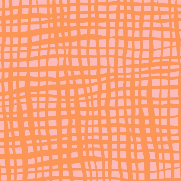 Retro grid pattern orange