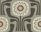 retro geometric flowers v1 - beige, brown