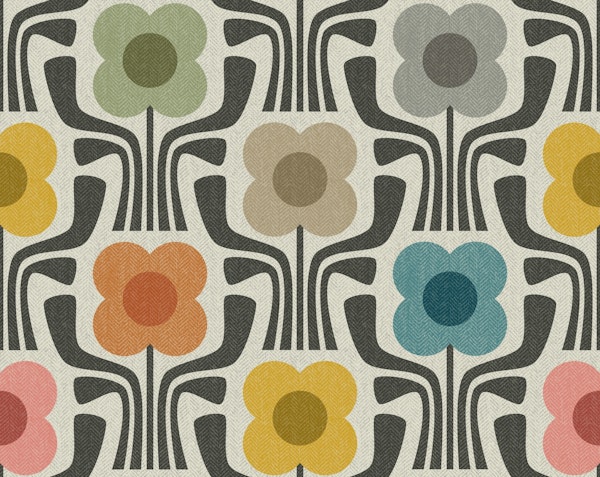 retro geometric flowers v2 - multicolor