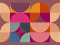 Mid-Century Modern Geo Happiness wallpaper