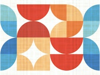 Mid-Century Modern Retro Geometry papel pintado