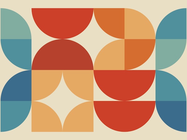 Mid-Century Modern Geo Art