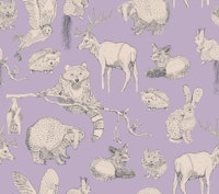Forest Friends Lilac tapete