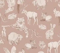 Forest Friends Blush tapete