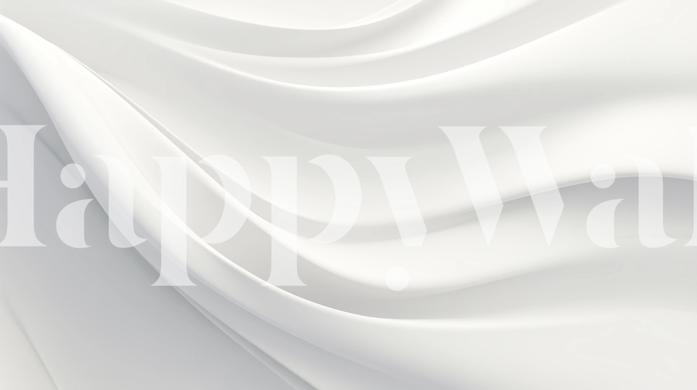 Elegant white satin smooth texture wall mural for modern interior design