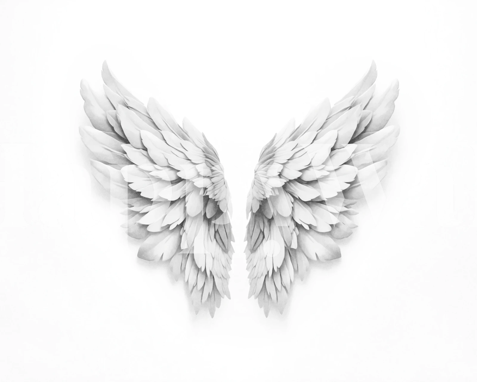 Guardian Angel Wings behang in een kamer