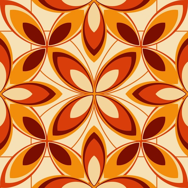 Retro illusion florals