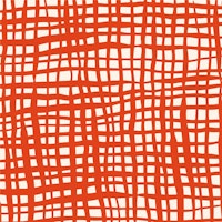 Retro grid pattern orange red tapete