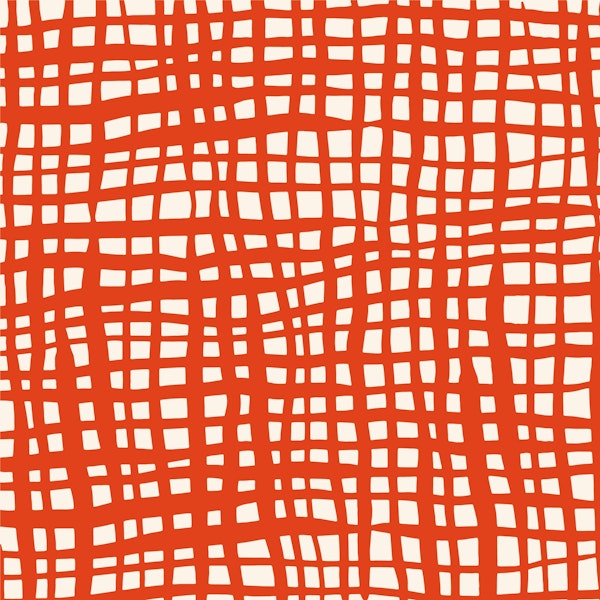 Retro grid pattern orange red