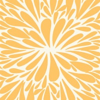 Abstract floral burst pattern yellow tapete
