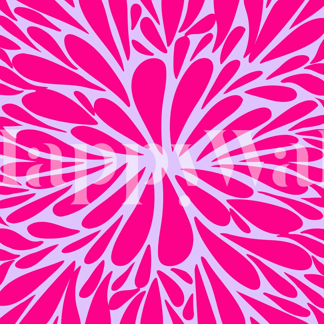Abstract floral burst pattern in magenta and violet wallpaper
