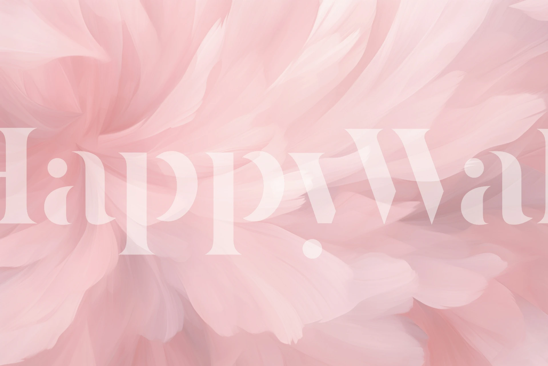 Abstract floral brushwork pastel pink wallpaper