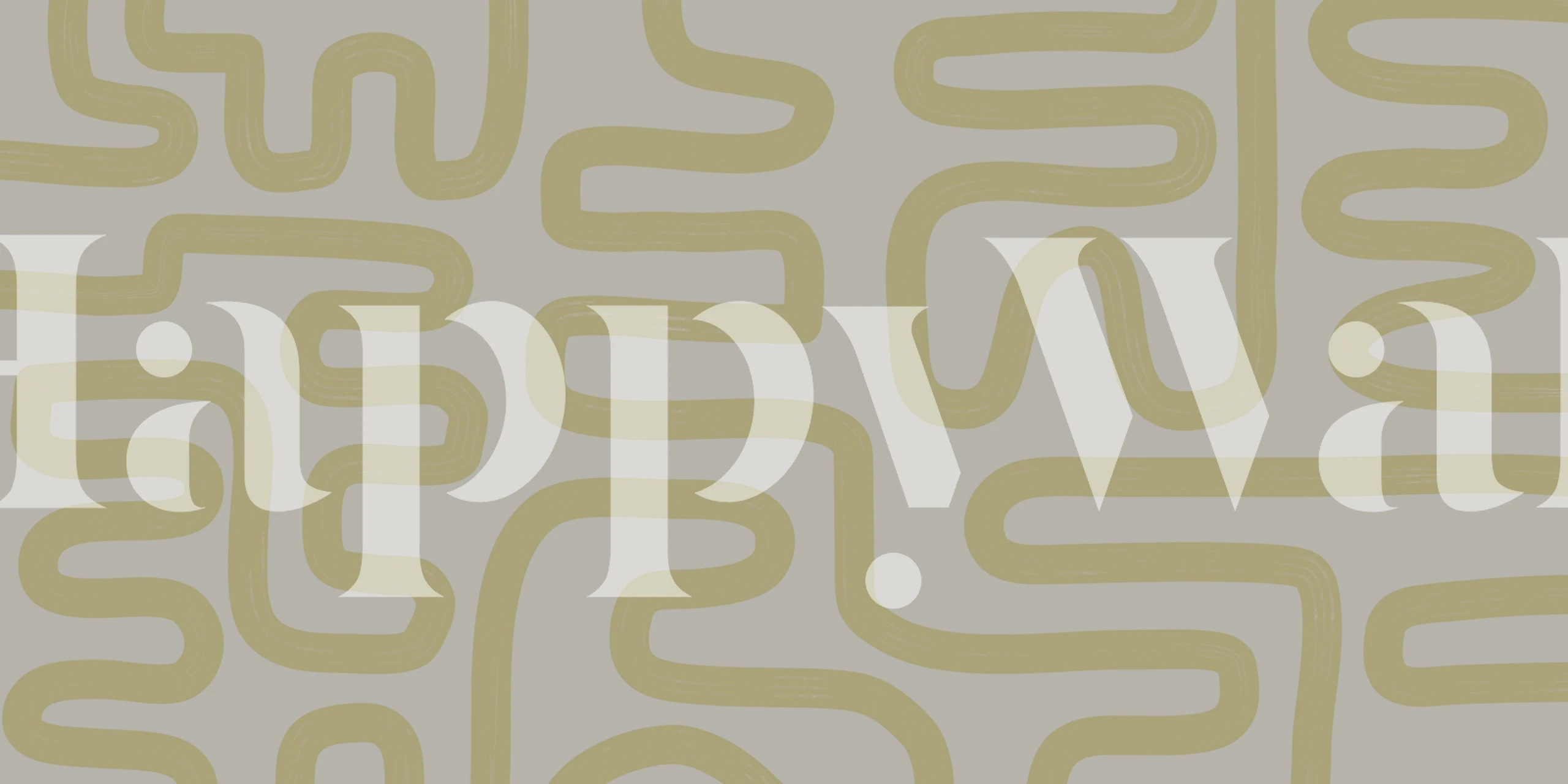 Abstract line pattern in yellow on a light gray background wallpaper