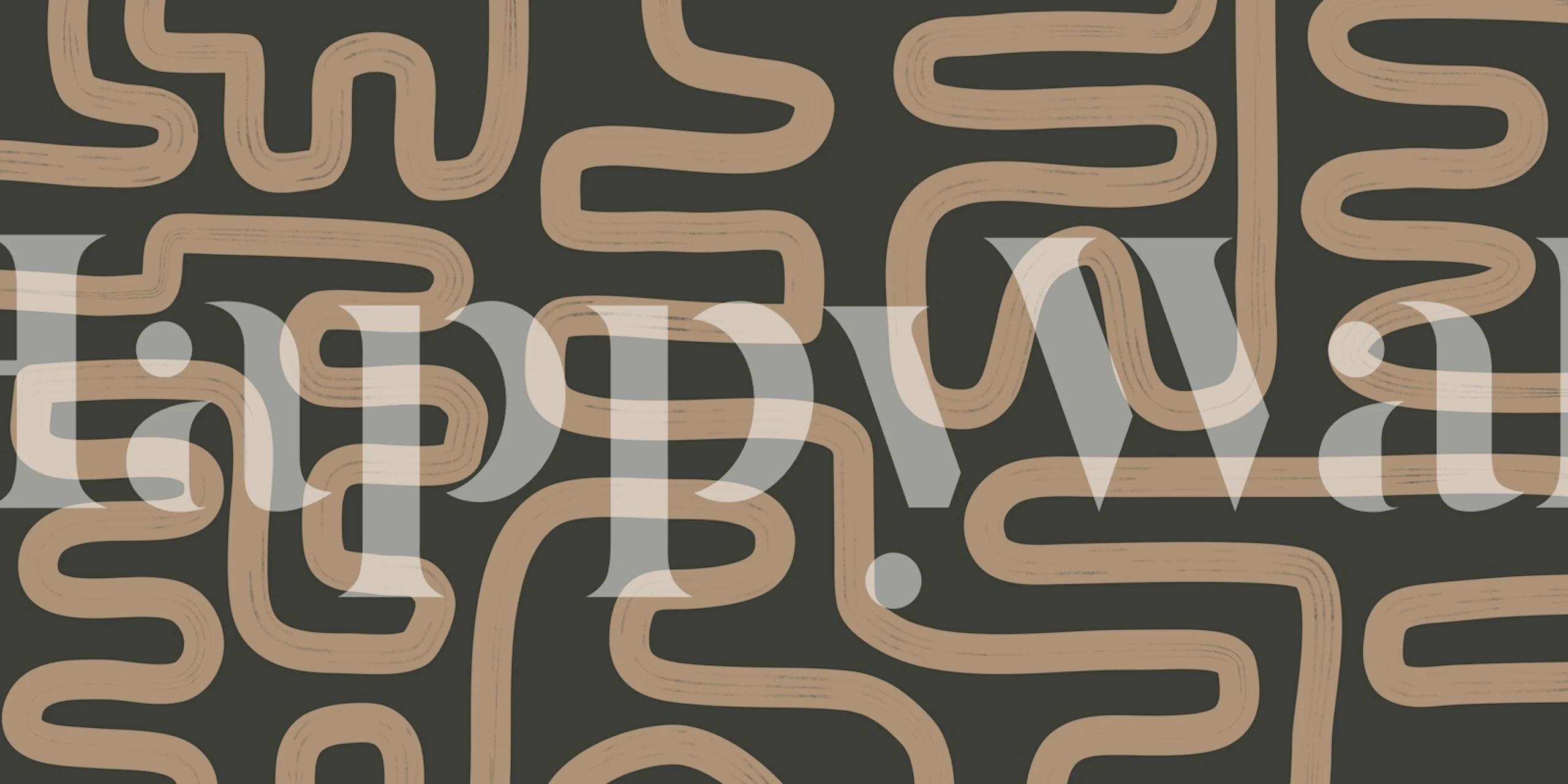 Abstract Line Night wallpaper in a room