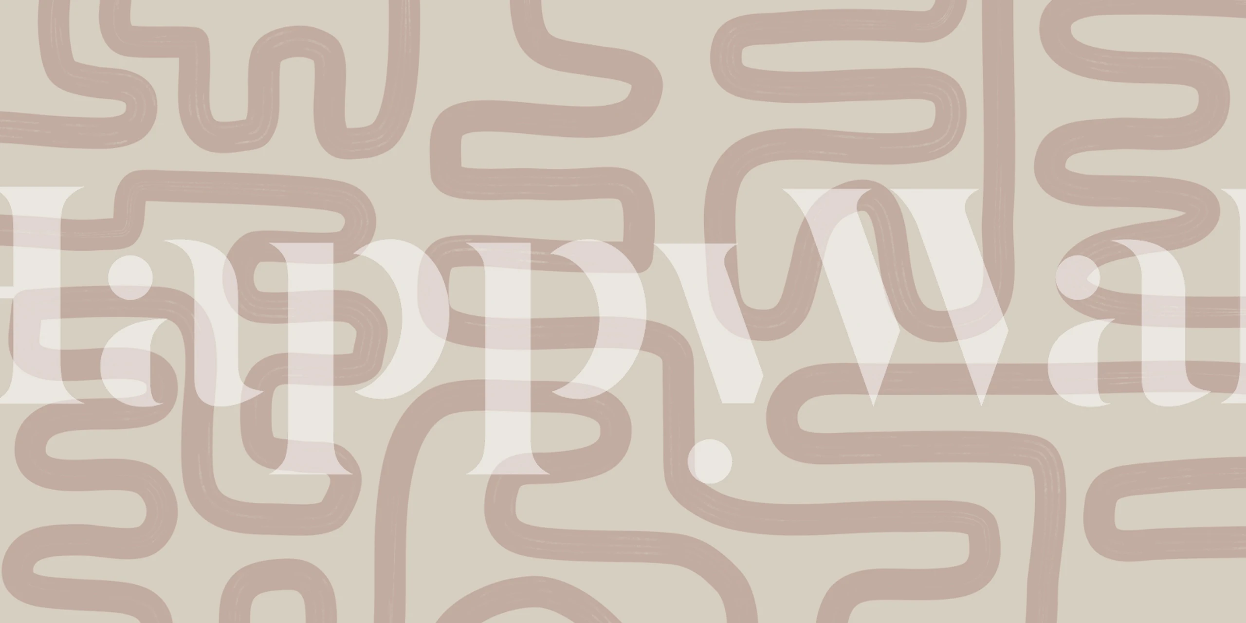 Abstract line pattern in soft pink on a neutral background wallpaper