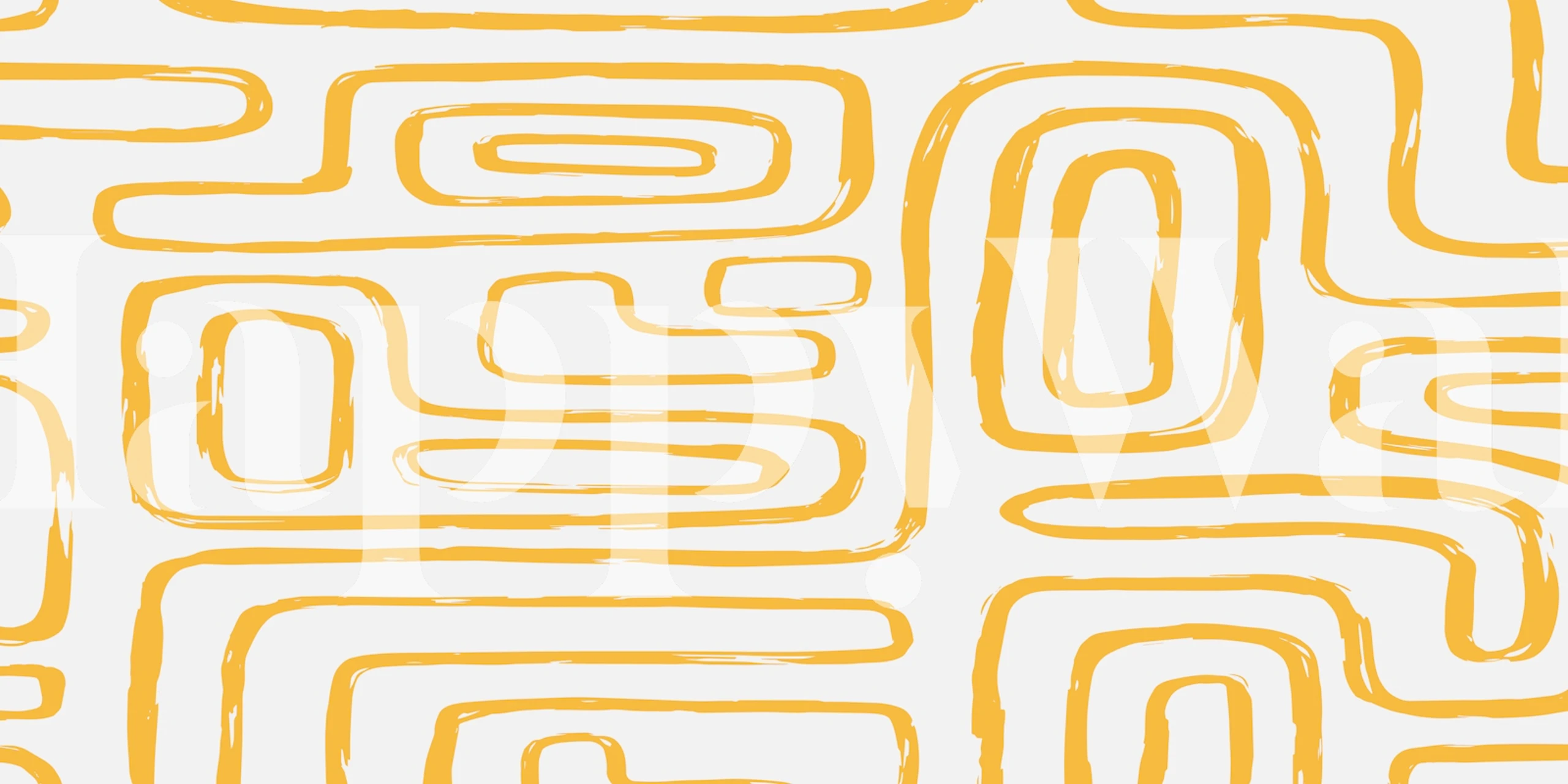 Abstract boho yellow wallpaper design