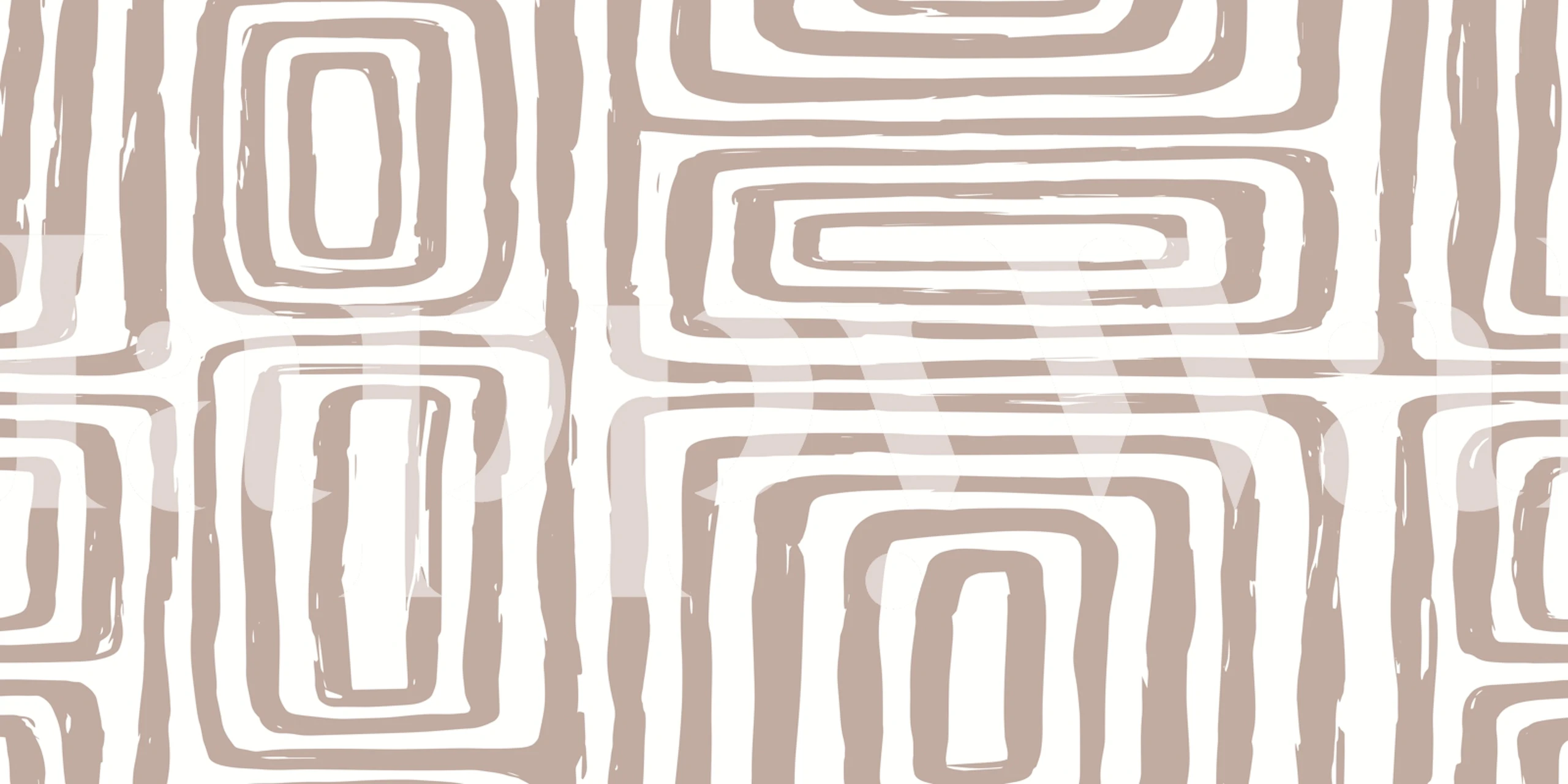 Carta da parati con motivo Abstract Garden Beige nella stanza