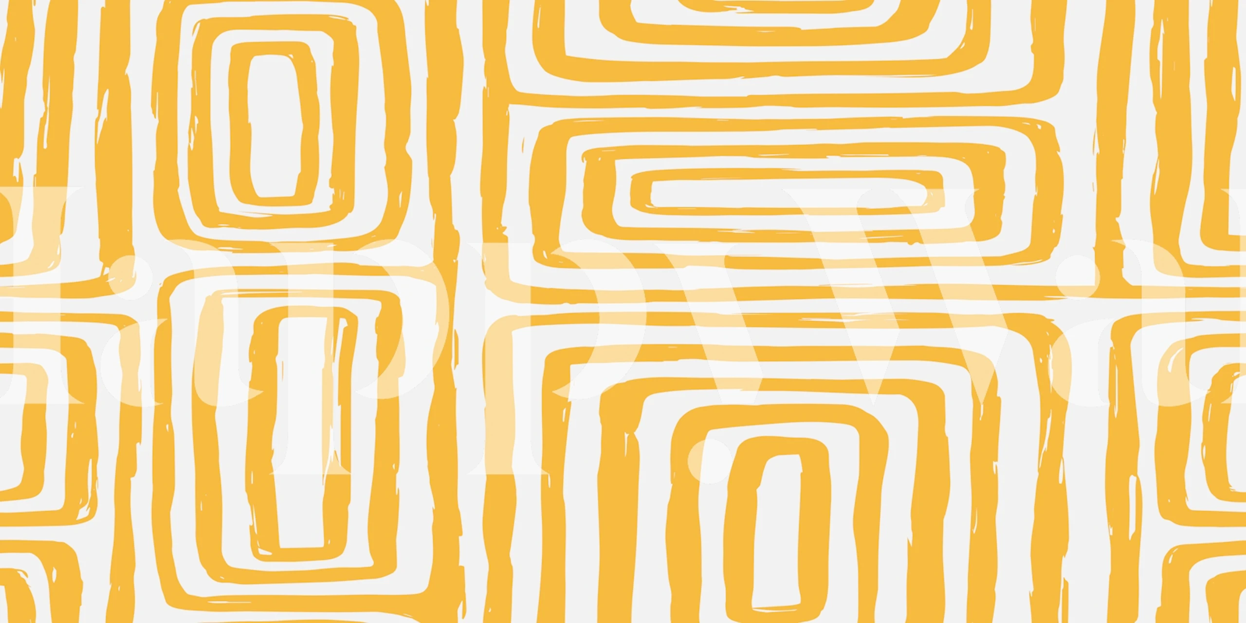 Abstract Garden Yellow wallpaper in a room