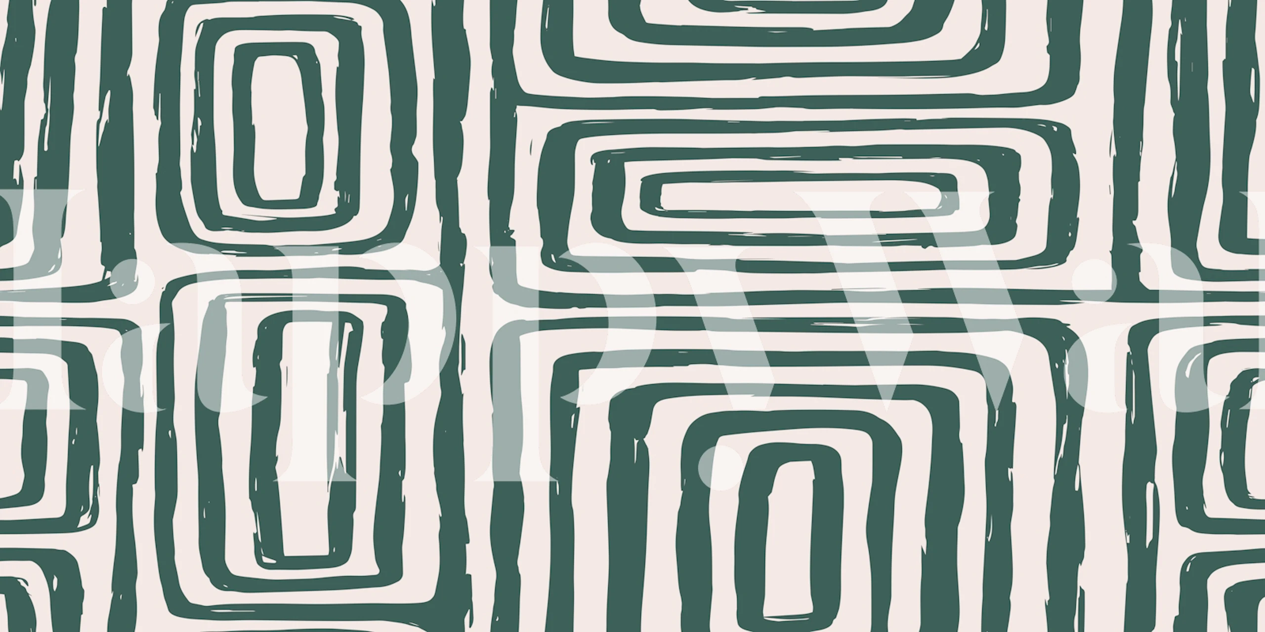 Abstract Garden Green tapet i ett rum