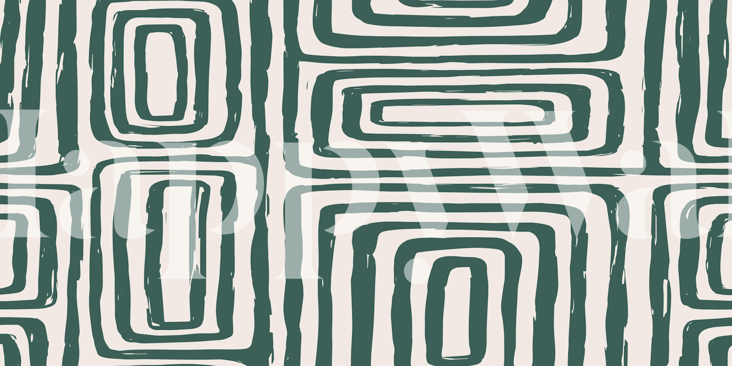 Abstract striped wallpaper in green and white colors