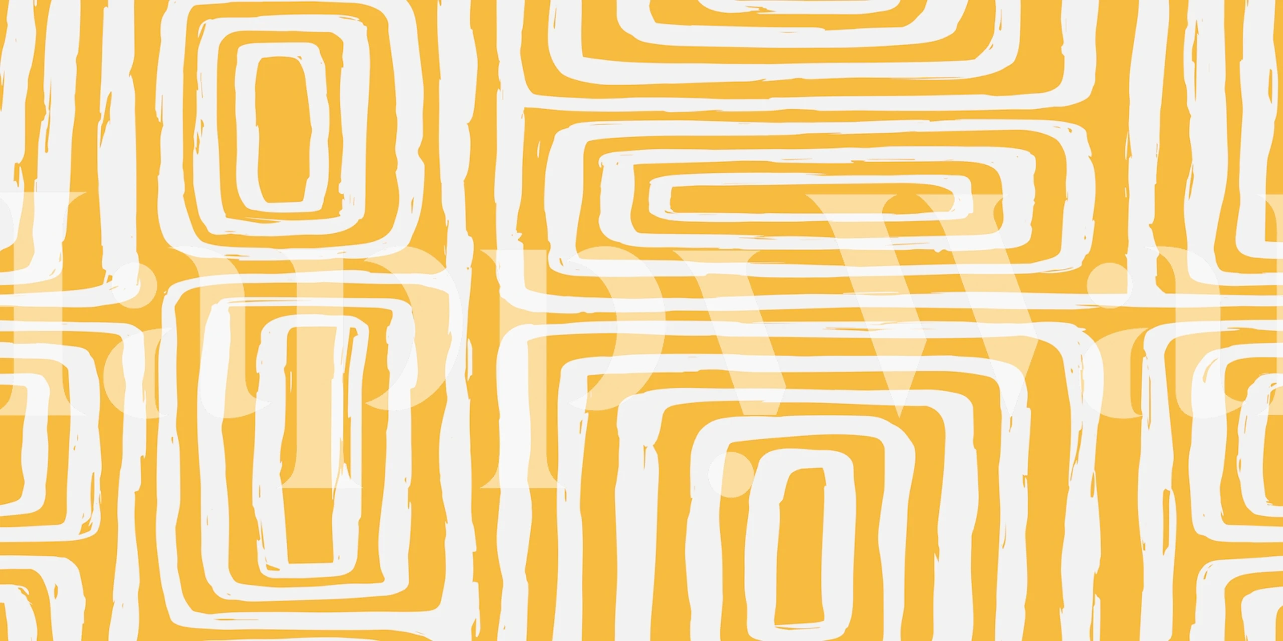 Abstract Garden Yellow tapet i et rom