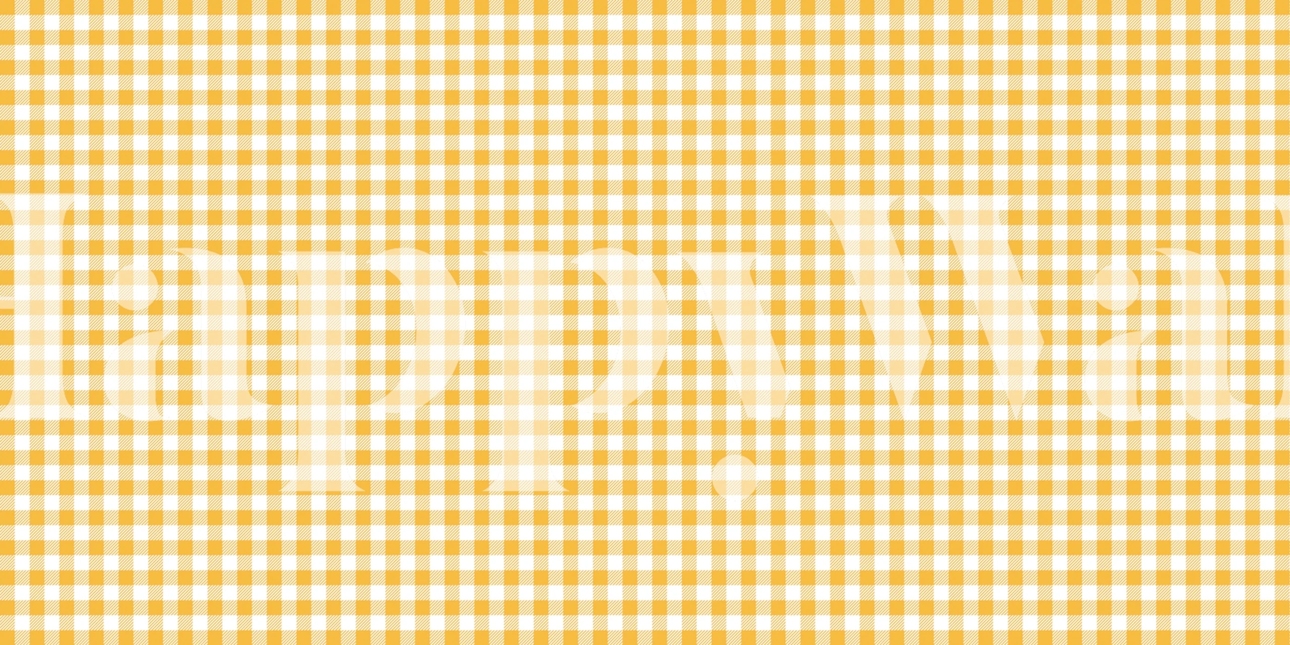 Abstract yellow checker pattern wallpaper in room