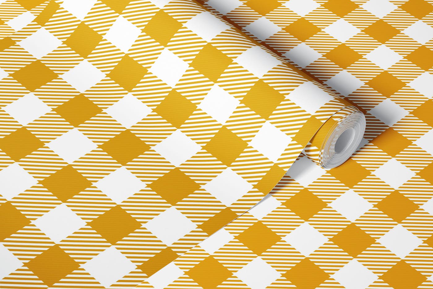 Abstract Chess Yellow Mustard wallpaper roll