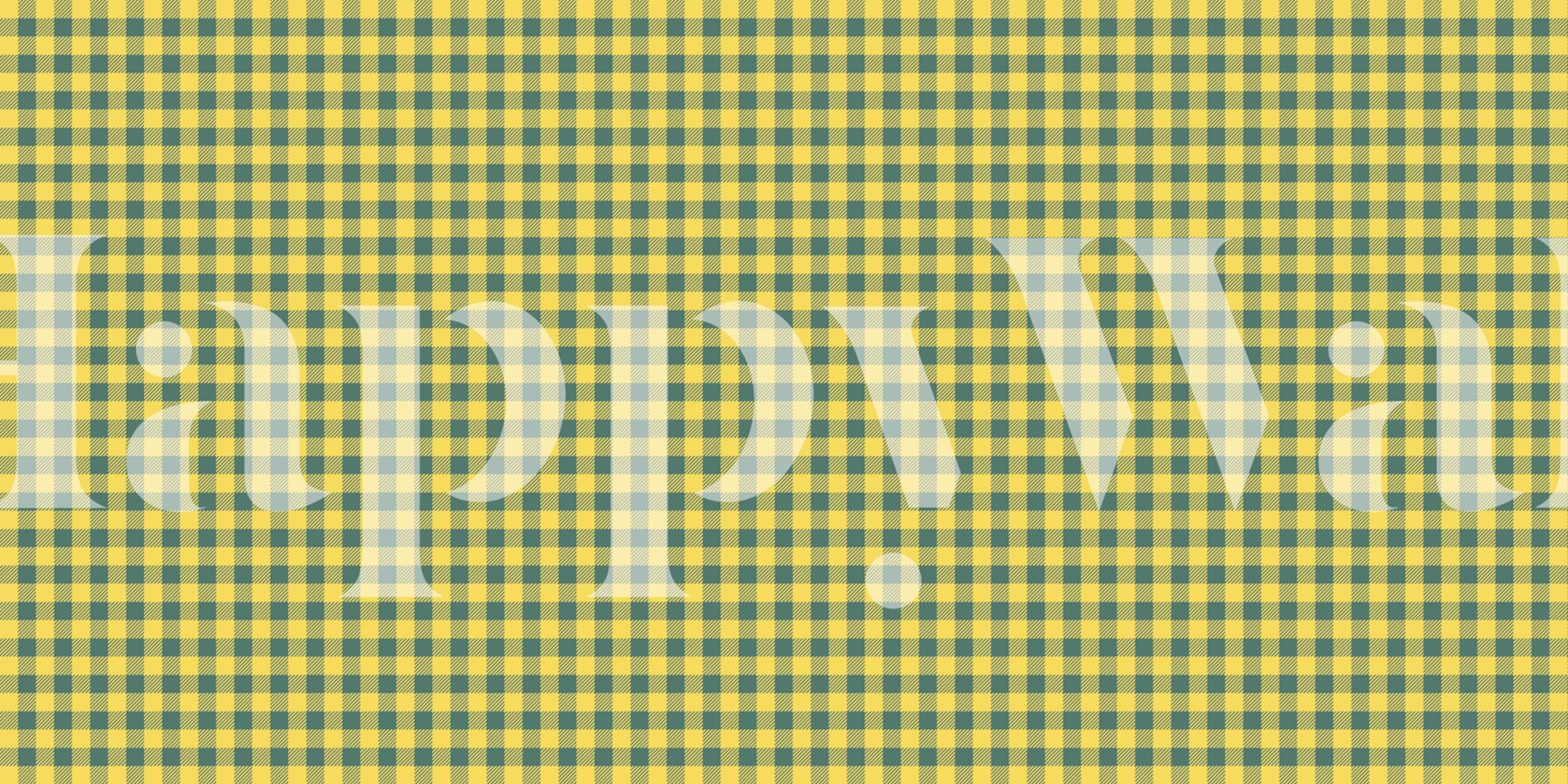 Abstract Chess Yellow Green Tapete in einem Raum