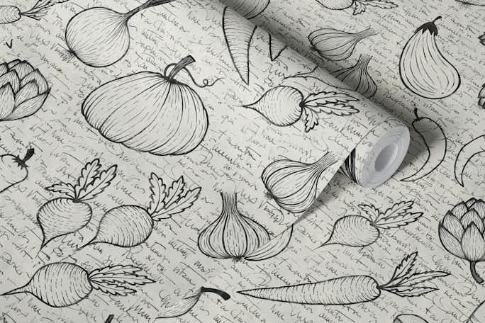 vegetable recipe notebookwallpaper roll