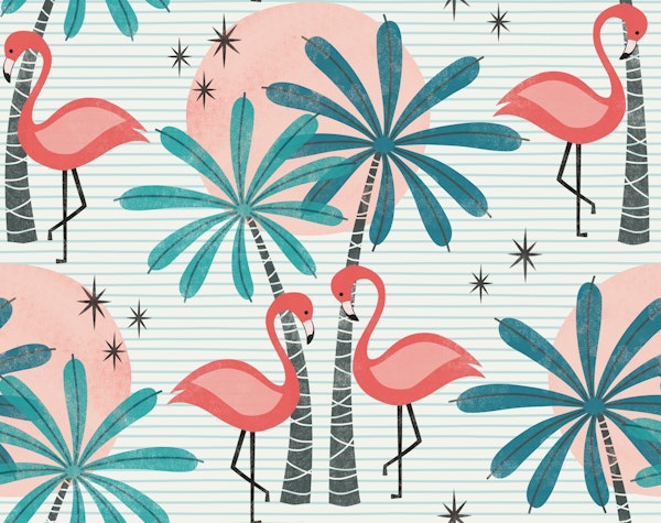 summer vibes flamingos