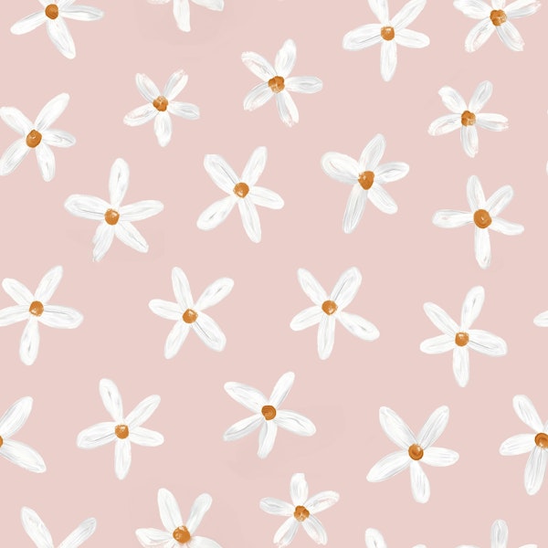 Delicate Daisies on Pink