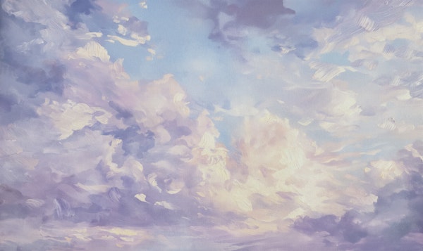 Lavander Dream Sky Watercolor