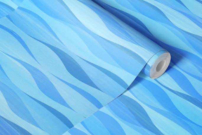Blue Aqua Waveswallpaper roll