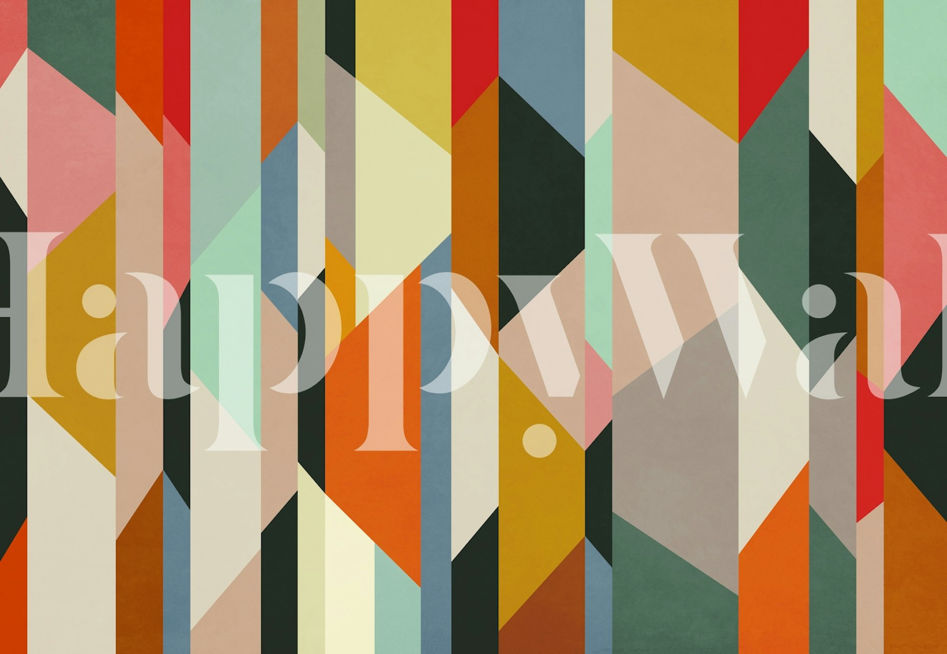 Colorful geometric patterns in various blocks of colors wallpaper