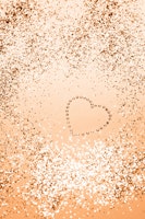 ORANGE Lady Glitter Heart 1 ταπετσαρία