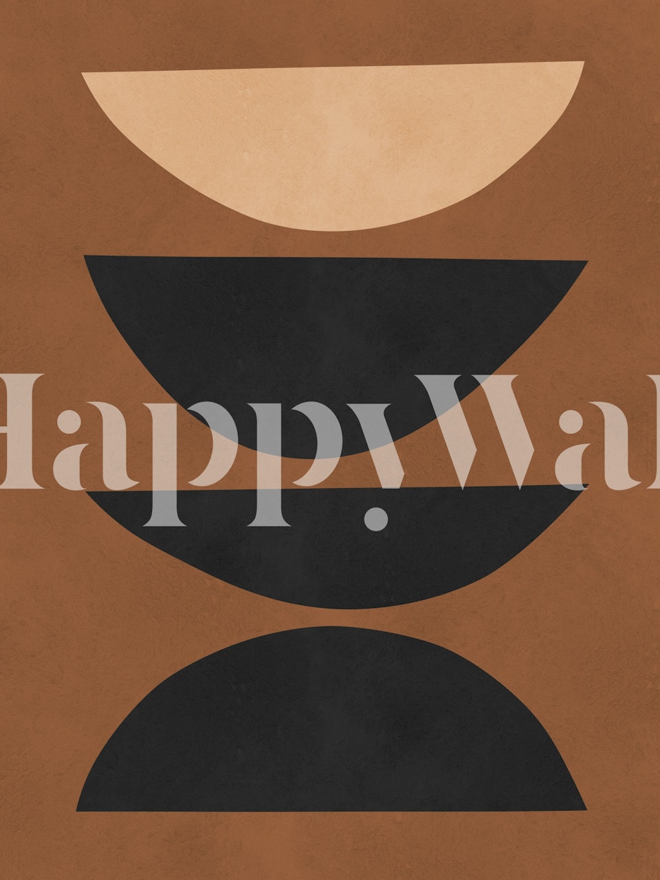 Tribal shapes wallpaper displayed in a room