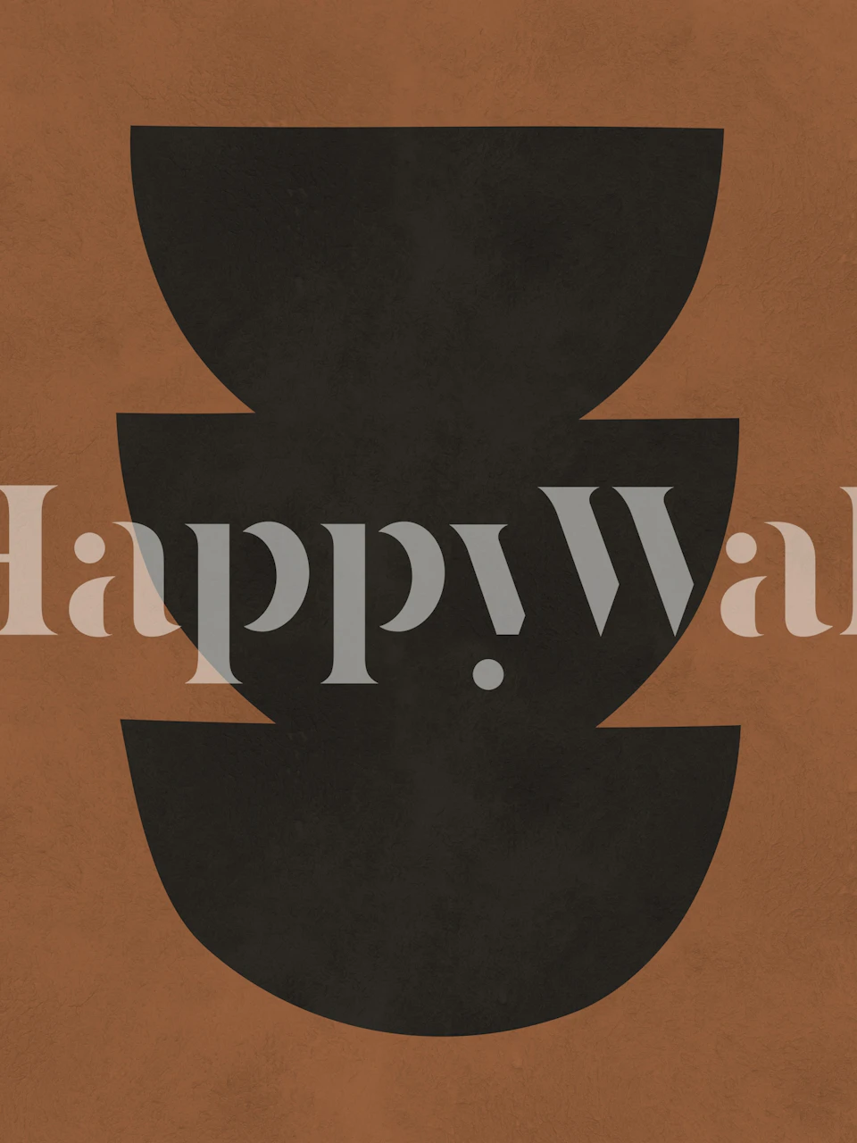 Fototapeta Tribal Shapes 6 z odważnym czarnym wzorem geometrycznym na ziemistym tle