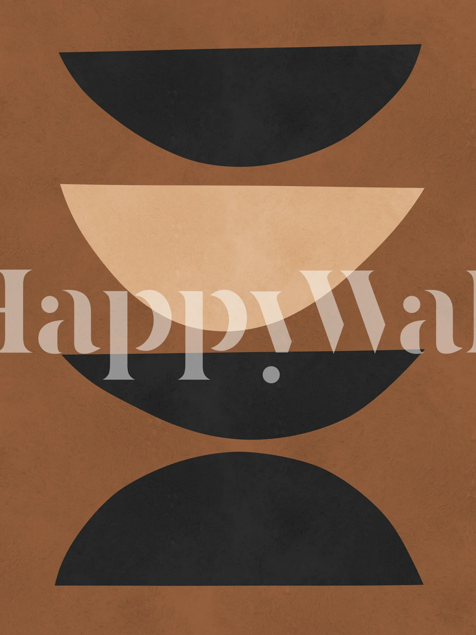 Tribal shapes wallpaper in a modern room