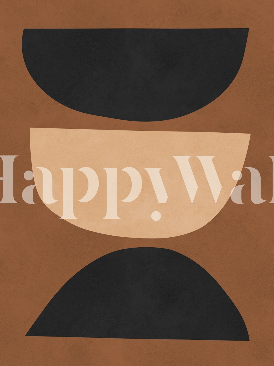 Tribal shapes behang in een kamer