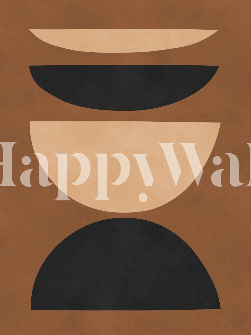 Tribal Shapes 10 wall mural with abstract geometric shapes in earth tones