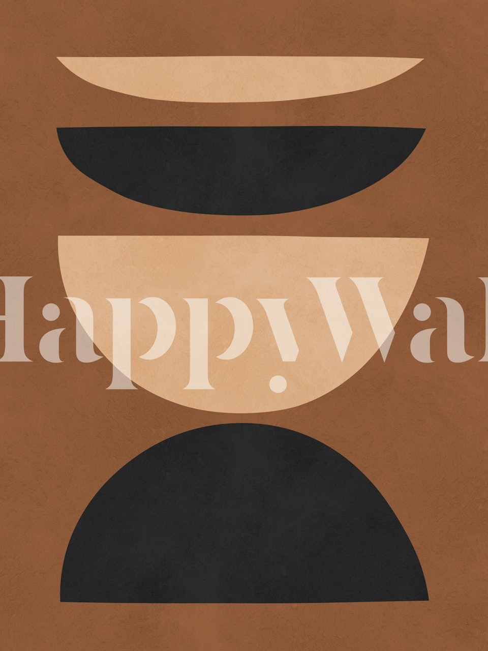 Tribal Shapes 10 wall mural with abstract geometric shapes in earth tones