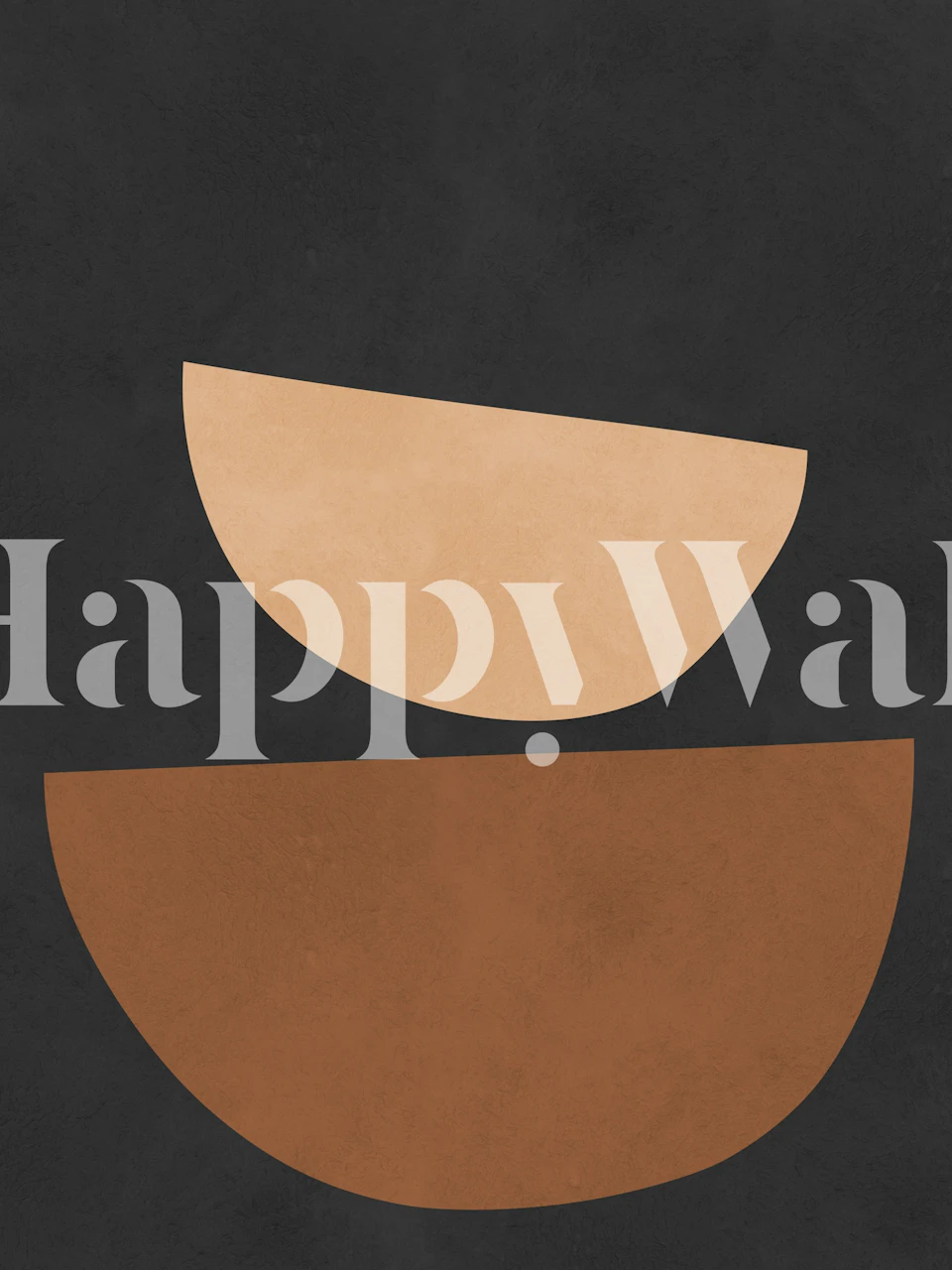 Geometric shapes in earthy tones on a dark background wallpaper